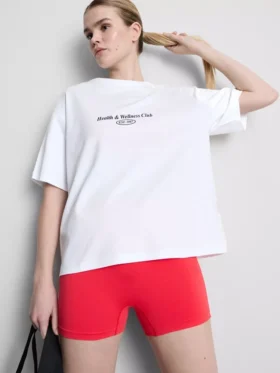 Relaxed katoenen T-shirt met print
