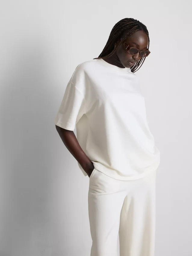 Relaxed T-shirt met hoog katoengehalte