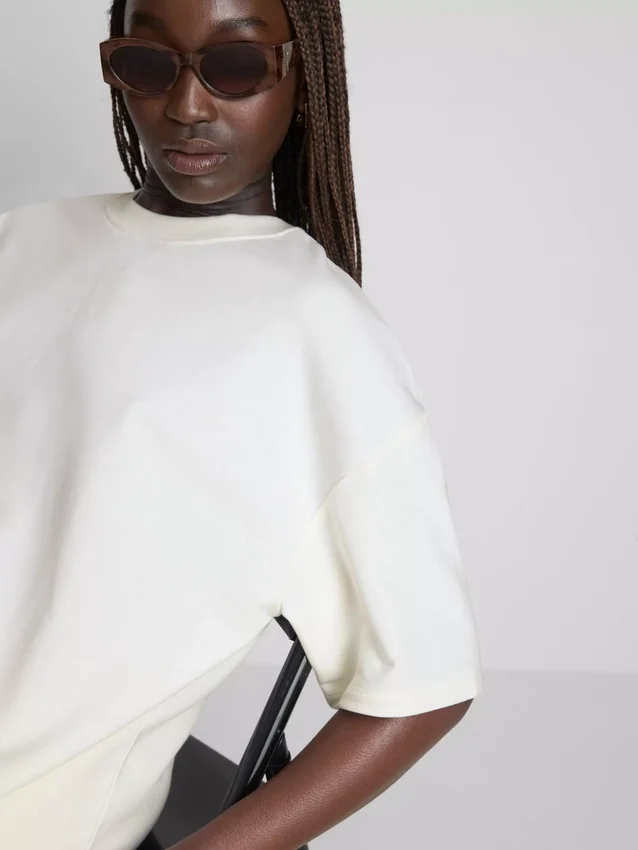 Relaxed T-shirt met hoog katoengehalte