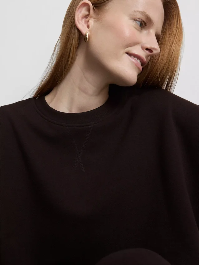 Relaxed T-shirt met hoog katoengehalte