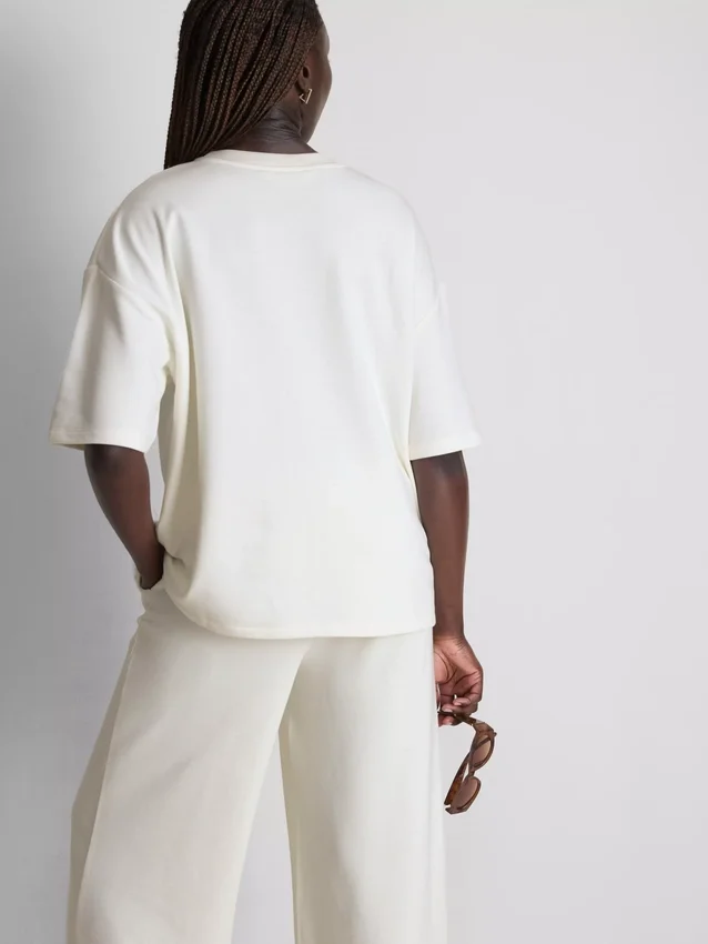 Relaxed T-shirt met hoog katoengehalte