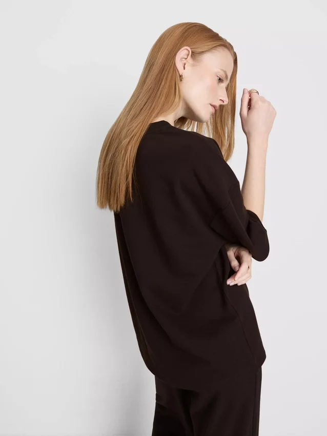 Relaxed T-shirt met hoog katoengehalte