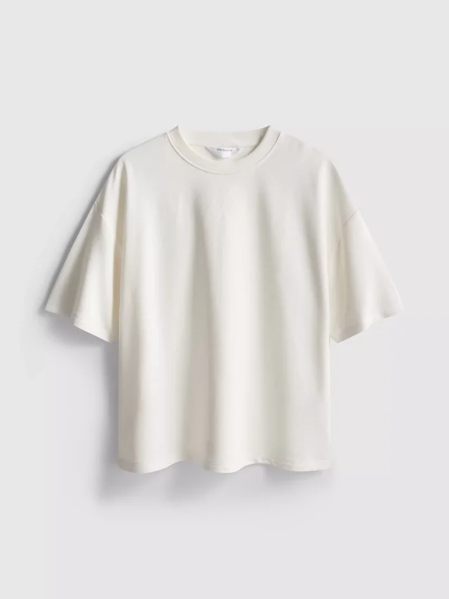 Relaxed T-shirt met hoog katoengehalte