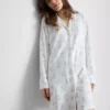 Relaxte boyfriend-nachthemd met print