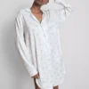 Relaxte boyfriend-nachthemd met print