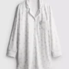 Relaxte boyfriend-nachthemd met print