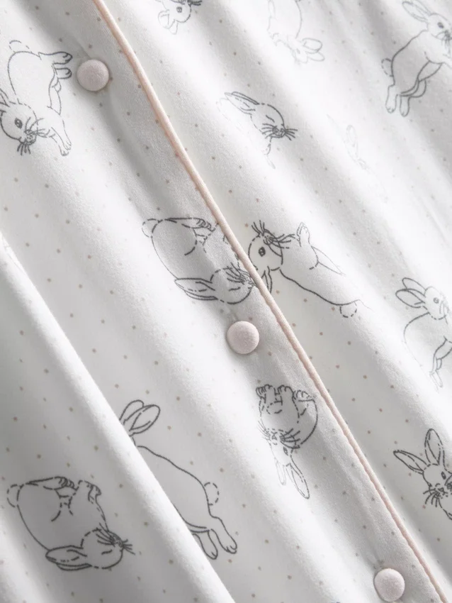 Relaxte boyfriend-nachthemd met print