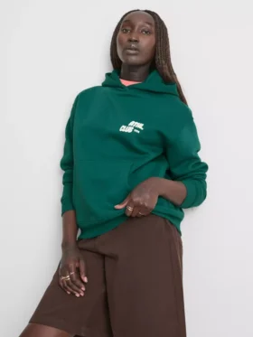 Relaxte hoodie in sportclubstijl