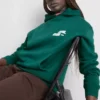 Relaxte hoodie in sportclubstijl