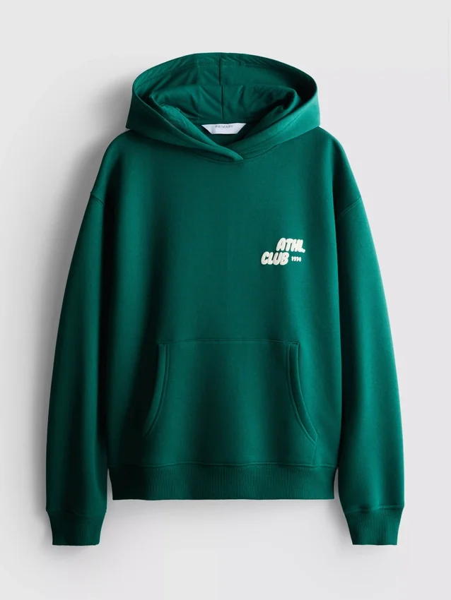 Relaxte hoodie in sportclubstijl