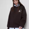 Relaxte hoodie van katoenmix met print