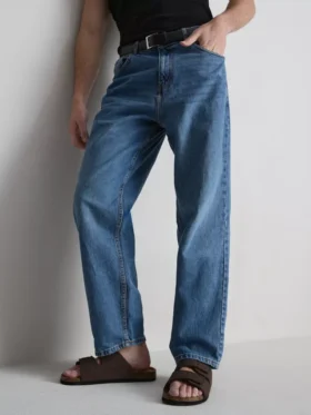 Relaxte jeans met hoge taille