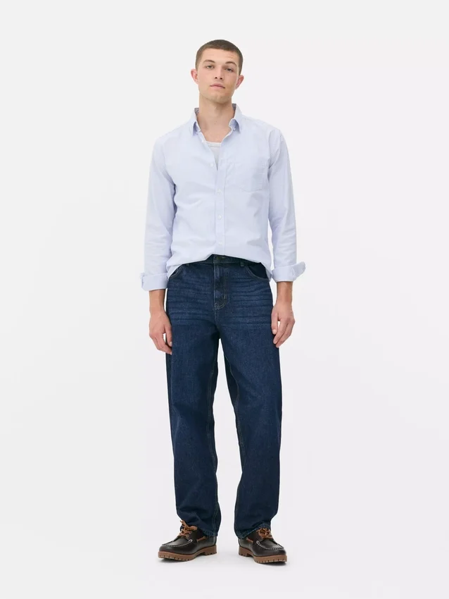 Relaxte jeans met hoge taille
