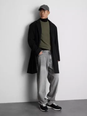Relaxte jeans met middelhoge taille en rechte pijpen