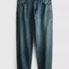 Relaxte jeans met middelhoge taille en rechte pijpen