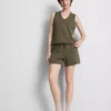 Relaxte short van een modalmix