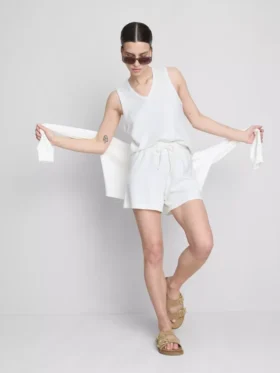 Relaxte short van een modalmix