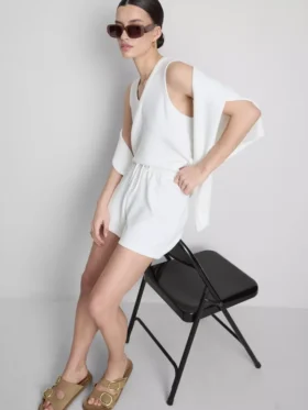 Relaxte short van een modalmix