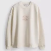 Relaxte sweatshirt van katoenmix met print
