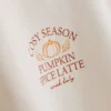 Relaxte sweatshirt van katoenmix met print