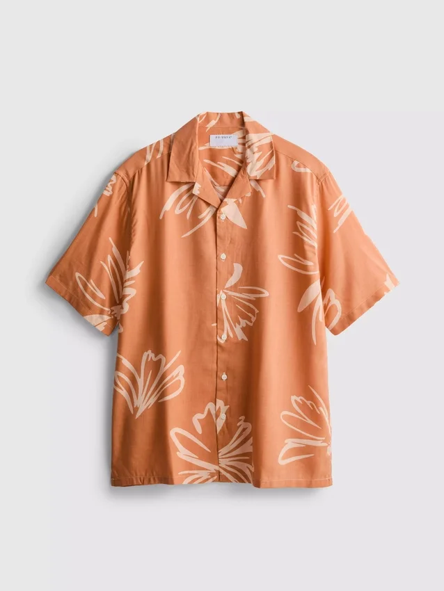 Resort-overhemd met abstracte bloemenprint