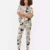 Retro strip-pyjama-legging met Mickey Mouse van Disney