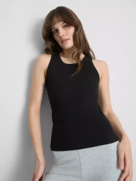 Ribgeweven racerback-top met hoog katoengehalte