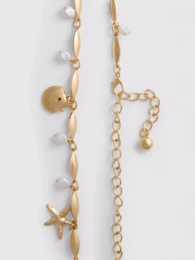 Riem met schelpenhanger en ketting