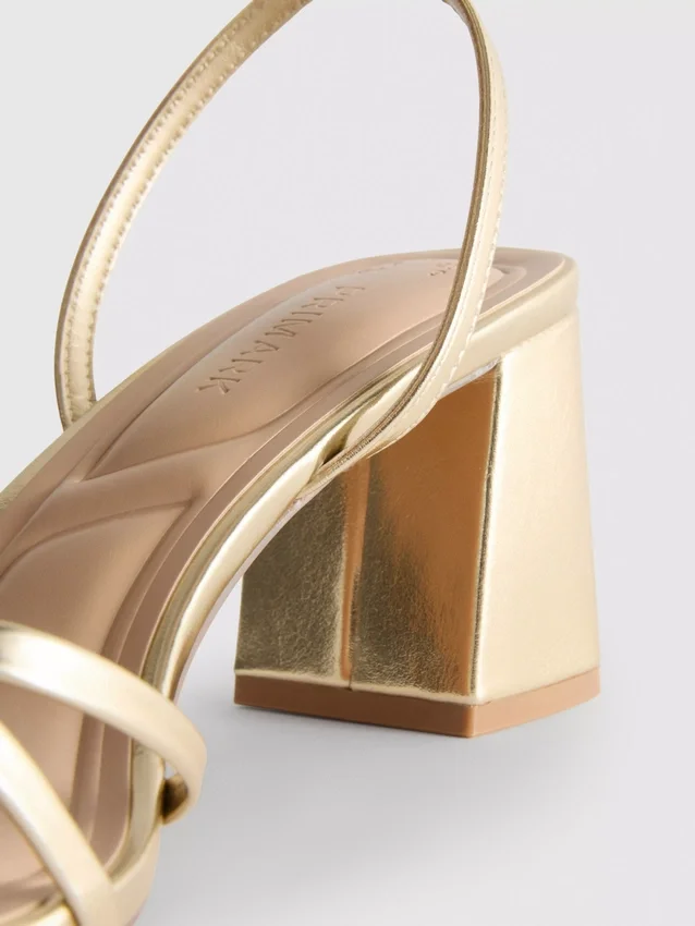 Sandalen met bandjes en blokhakken
