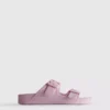 Sandalen met dikke banden en dubbele gesp