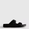 Sandalen met dikke banden en dubbele gesp