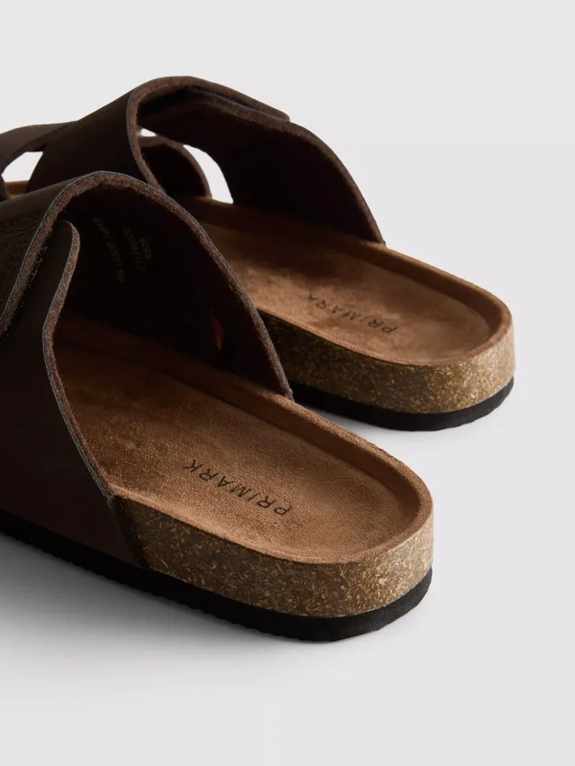 Sandalen met dubbele band