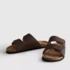 Sandalen met dubbele band