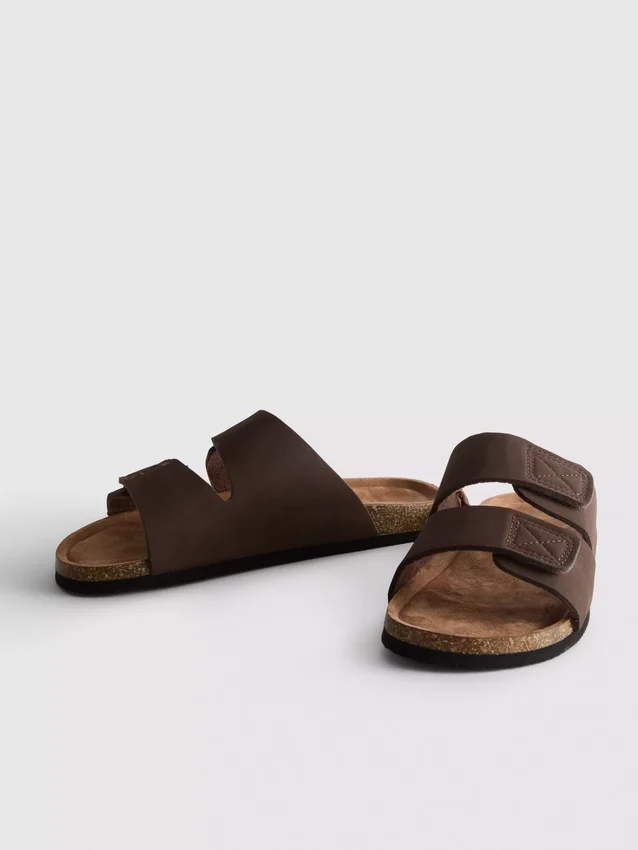 Sandalen met dubbele band