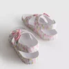 Sandalen met dubbele gesp en print