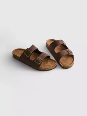 Sandalen met dubbele gespbandjes