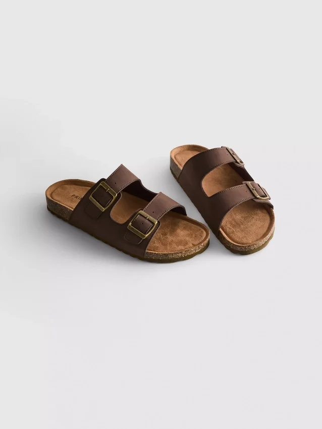 Sandalen met dubbele gespbandjes