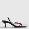 Sandalen met kralen en lage hakken