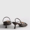 Sandalen met kralen en lage hakken