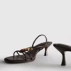 Sandalen met kralen en lage hakken