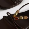 Sandalen met kralen en lage hakken