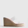 Sandalen met plexiglas sleehak