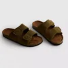 Sandalen met twee bandjes en een dikke zool