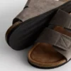 Sandalen met twee bandjes en een dikke zool