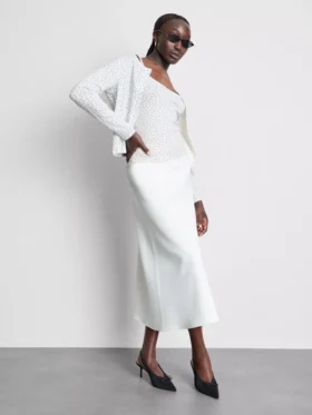 Set met pointelle-vest en cami