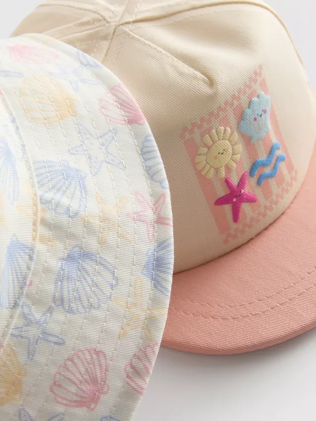 Set van 2 strandhoedjes voor baby's