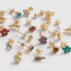 Set van 20 tropische oorknopjes