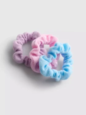 Set van 3 scrunchies van badstof