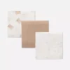 Set van 3 vierkante mousseline-dekentjes