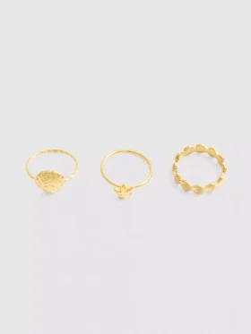Set van 3 waterdichte schelpringen